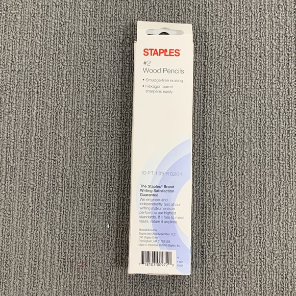 3 Boxes Staples #2 Wood Pencils Smudge-free Erasing Hexagon Barrell 12 per box - Picture 6 of 9